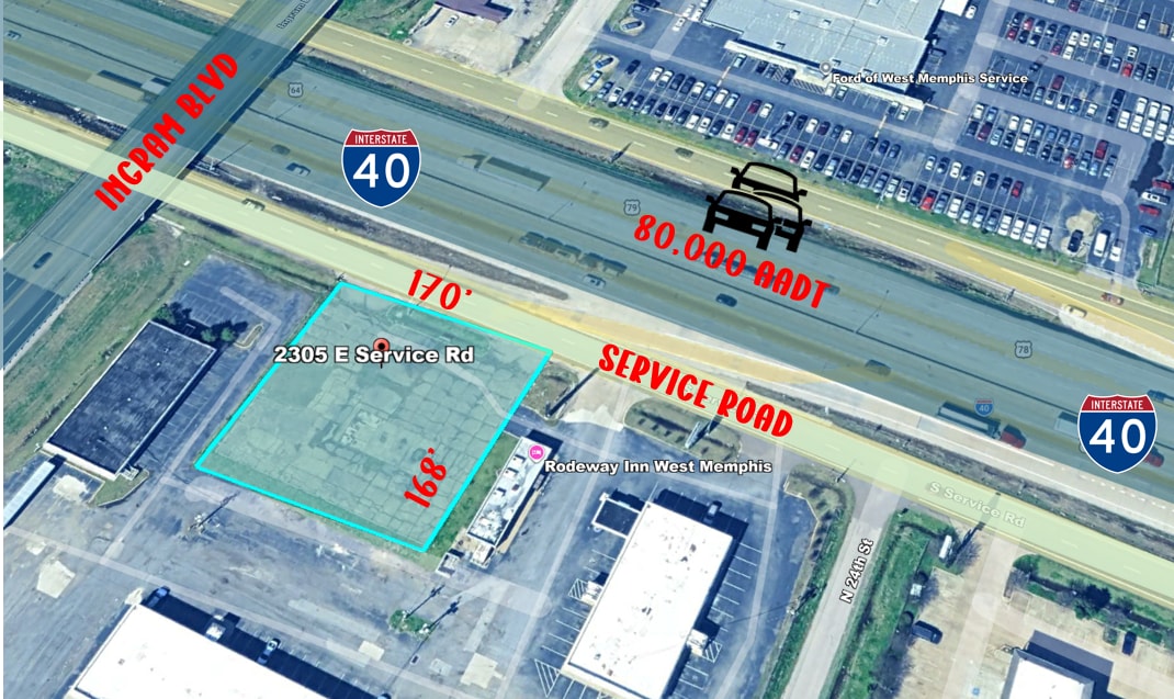 2305 E Service Rd, West Memphis, AR à vendre Photo principale- Image 1 de 7
