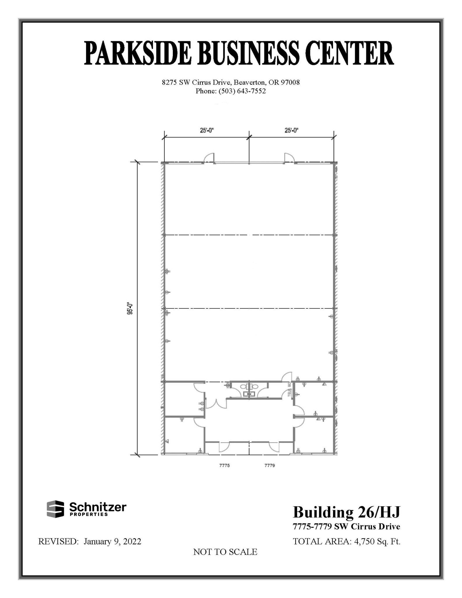 8362-8380 SW Nimbus Ave, Beaverton, OR for lease Floor Plan- Image 1 of 3