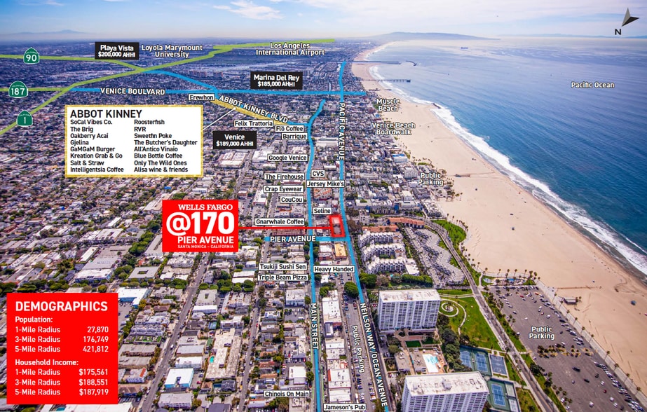 170 Pier Ave, Santa Monica, CA for sale - Aerial - Image 3 of 4