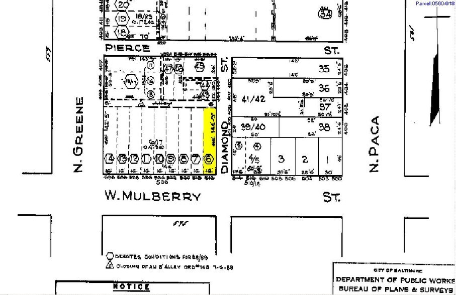 530 W Mulberry St, Baltimore, MD à vendre - Plan cadastral - Image 3 de 3