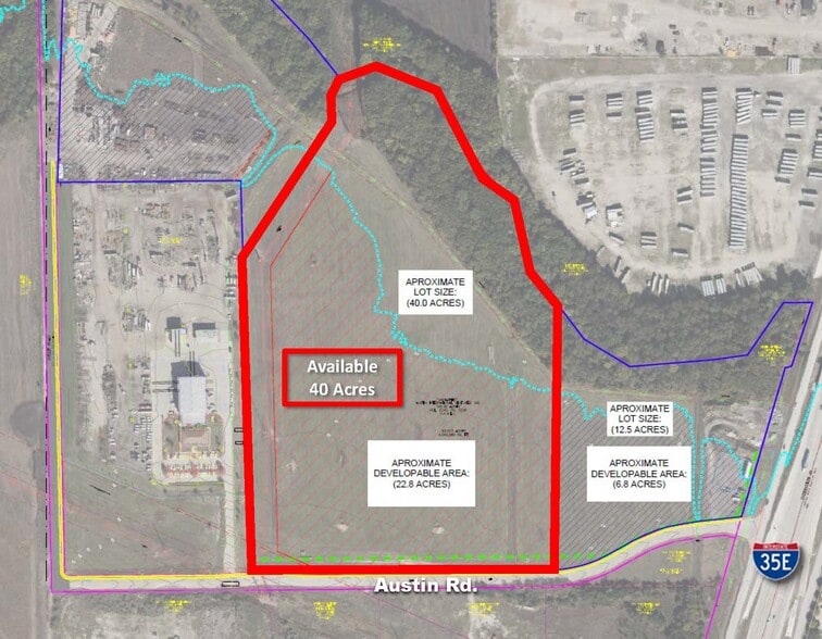 Terrain dans Waxahachie, TX à vendre - Aérien - Image 2 de 2