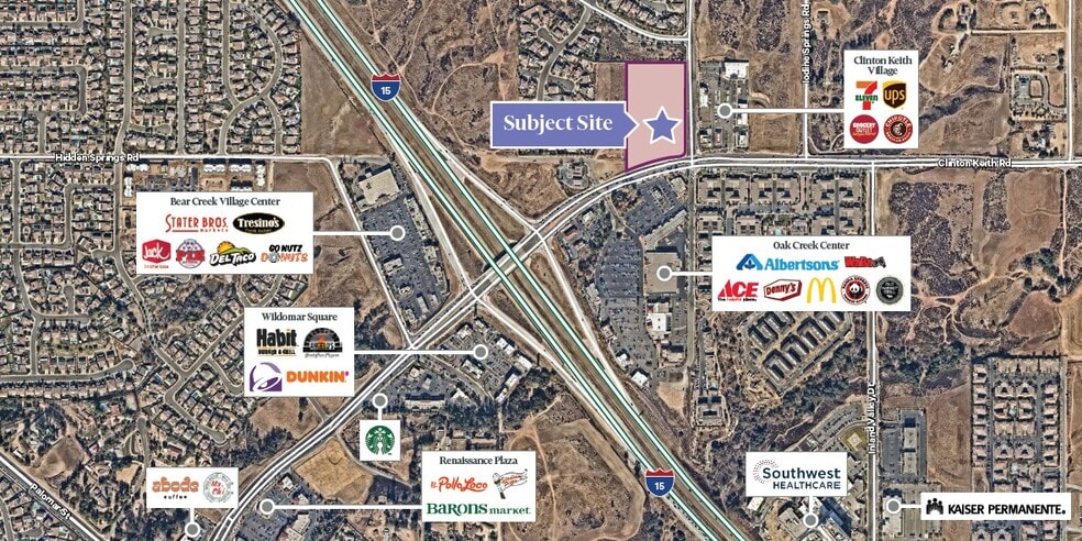 NWC Clinton Keith & Wildomar Trl, Wildomar, CA for lease - Aerial - Image 3 of 4