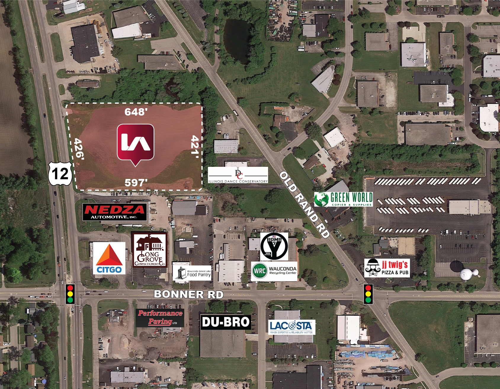 28629 N Rt 12 Hwy, Wauconda, IL à vendre Aérien- Image 1 de 16