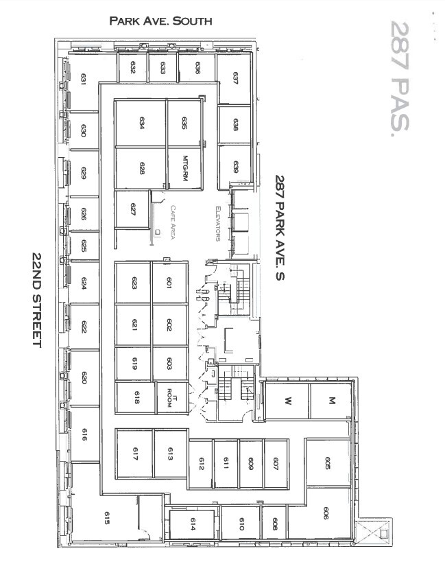 287 Park Ave S, New York, NY à louer Plan d  tage- Image 1 de 1