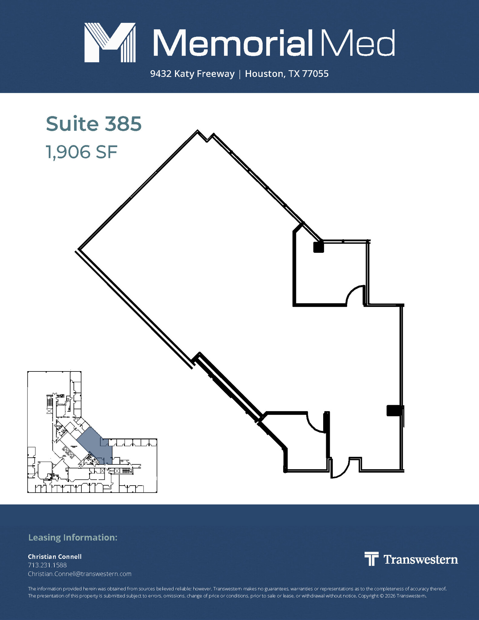 9432 Katy Fwy, Houston, TX à louer Plan d’étage- Image 1 de 1