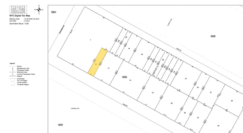 349 W 86th St, New York, NY for sale - Plat Map - Image 3 of 3