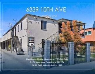 Plus de détails pour 6337 10th Ave, Los Angeles, CA - Multi-résidentiel à vendre