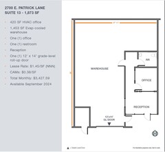 2700 E Patrick Ln, Las Vegas, NV à louer Plan d’étage- Image 1 de 1