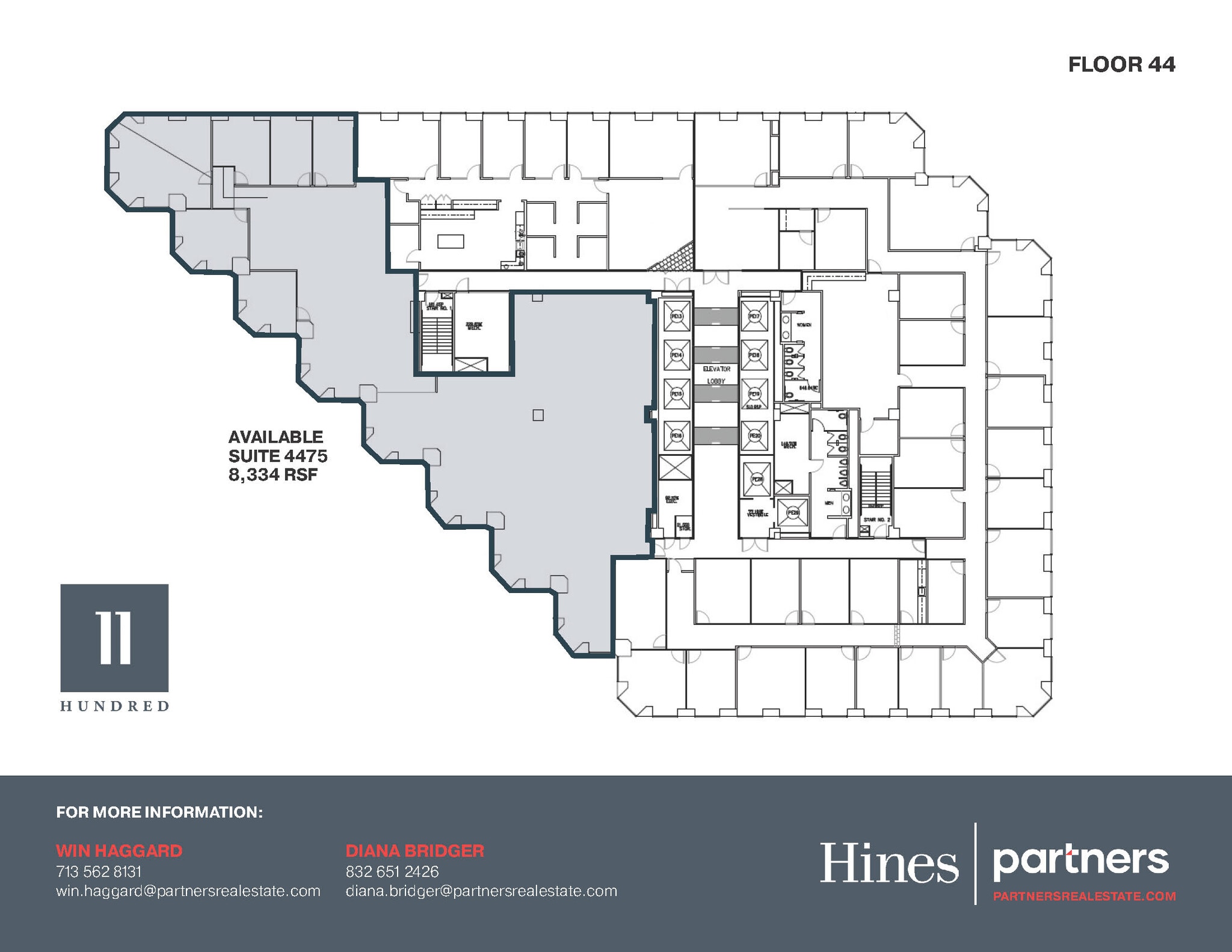 1100 Louisiana St, Houston, TX à louer Plan d’étage- Image 1 de 1
