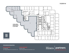 1100 Louisiana St, Houston, TX à louer Plan d’étage- Image 1 de 1