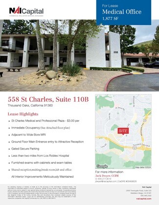 Plus de détails pour 558 St. Charles Dr, Thousand Oaks, CA - Bureau/Médical à louer