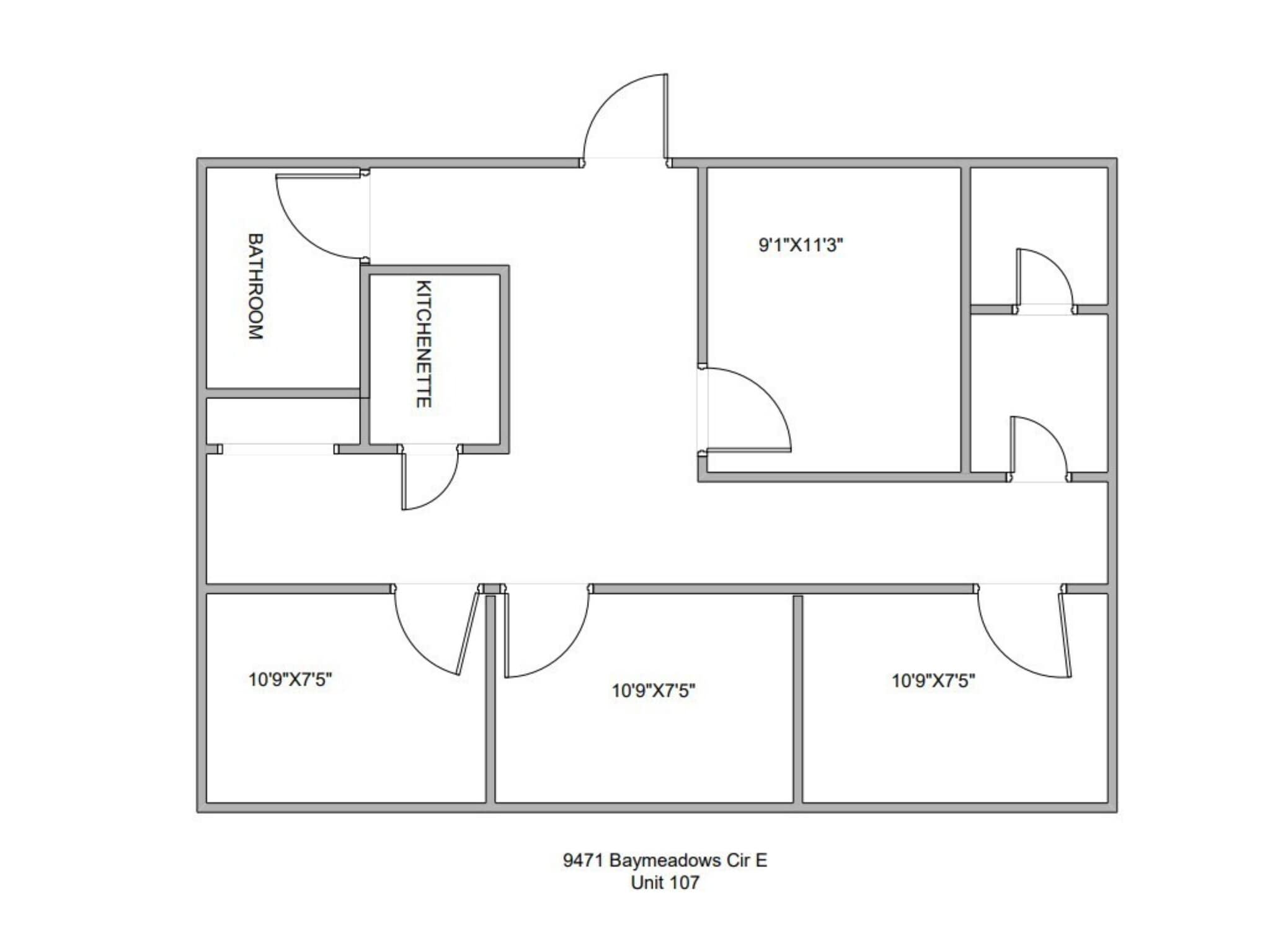 9471 Baymeadows Rd, Jacksonville, FL à louer Plan de site- Image 1 de 1