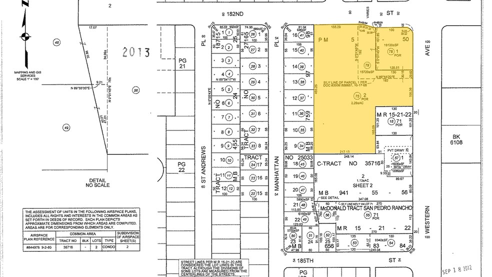 1842 W 182nd St, Torrance, CA à vendre - Plan cadastral - Image 2 de 2