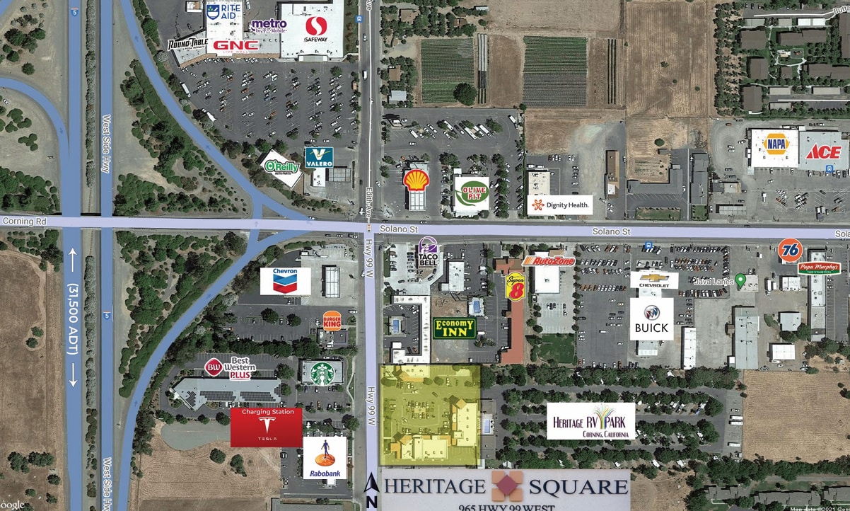 951-965 Highway 99, Corning, CA for lease Map- Image 1 of 4