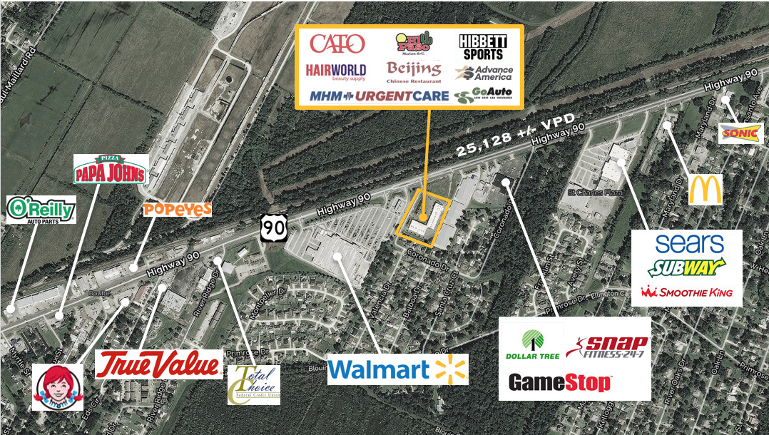 12895 Highway 90, Luling, LA for sale Aerial- Image 1 of 1