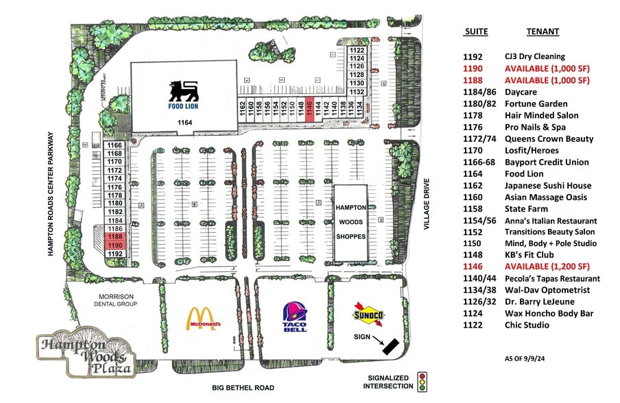 1122-1192 Big Bethel Rd, Hampton, VA for lease - Site Plan - Image 3 of 9