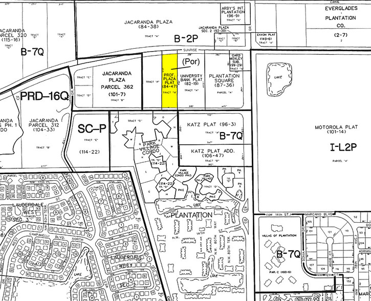 8200 W Sunrise Blvd, Plantation, FL à vendre - Plan cadastral - Image 2 de 28