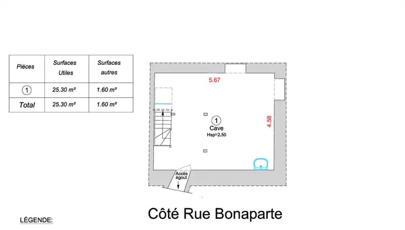 Retail in Paris for lease - Floor Plan - Image 2 of 3