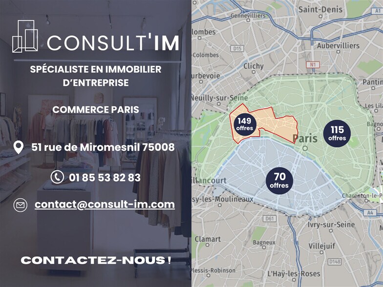 Commerce de détail dans Paris à vendre - Photo du bâtiment - Image 2 de 5