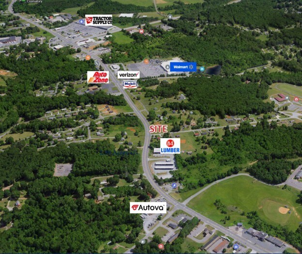 Rt. 29 & Daniels Drive, Madison Heights, VA for sale Aerial- Image 1 of 3