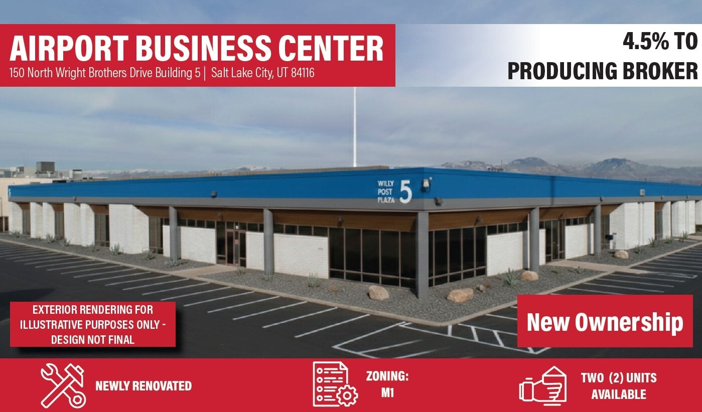 150-180 N Wright Brothers Dr, Salt Lake City, UT for lease Building Photo- Image 1 of 12