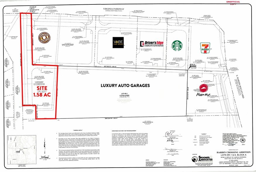 SWQ Virginia Pkwy & Hardin Blvd, McKinney, TX à vendre - Plan de site - Image 3 de 3