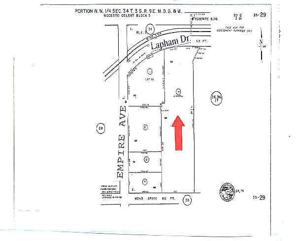 1706 Lapham Dr, Modesto, CA for lease - Plat Map - Image 2 of 7