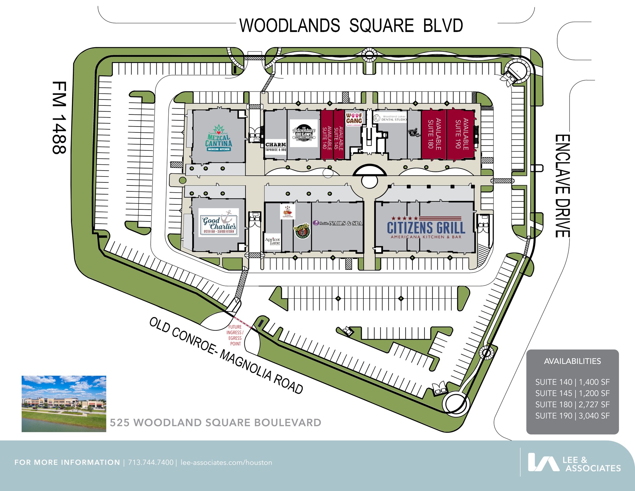 525 Woodland Square Blvd, Conroe, TX à louer Plan de site- Image 1 de 19