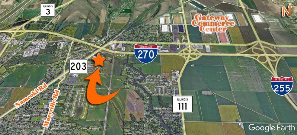I-270 & Rt 203, Granite City, IL à vendre - Aérien - Image 2 de 3