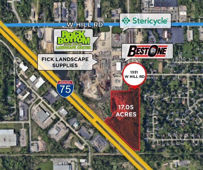 Plus de détails pour 1331 W Hill Rd, Flint, MI - Terrain à vendre