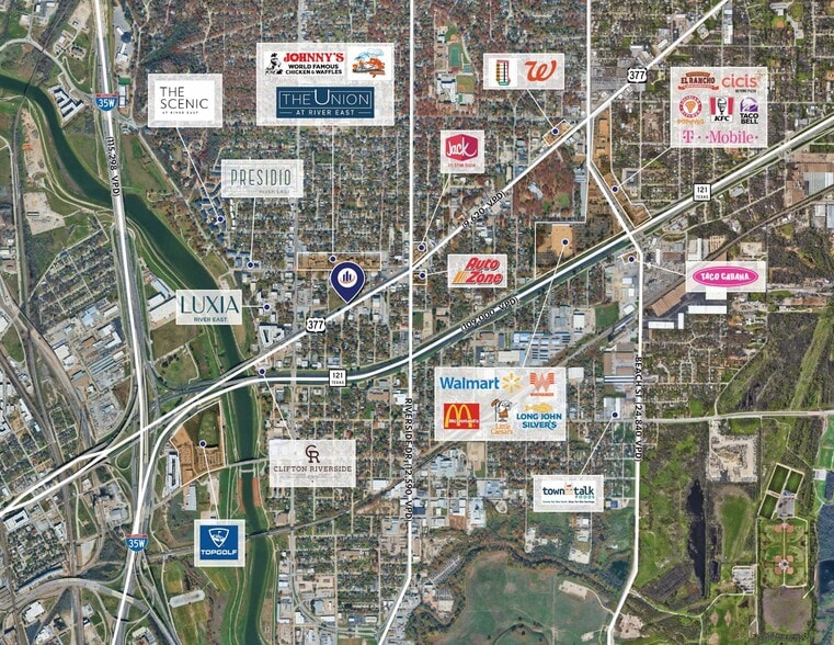 2819 E Belknap St, Fort Worth, TX à vendre - Aérien - Image 2 de 3