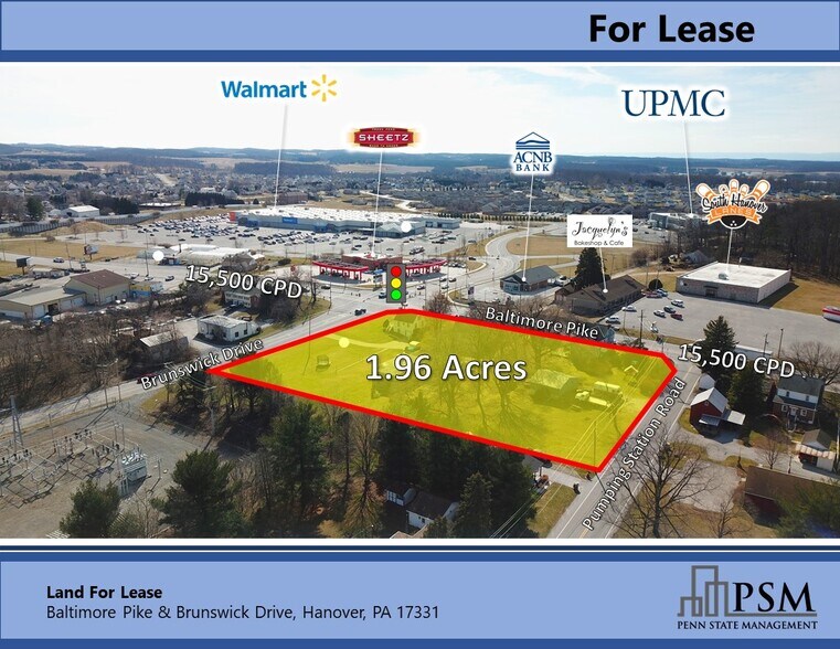 1750 Baltimore Pike, Hanover, PA for lease - Aerial - Image 1 of 8