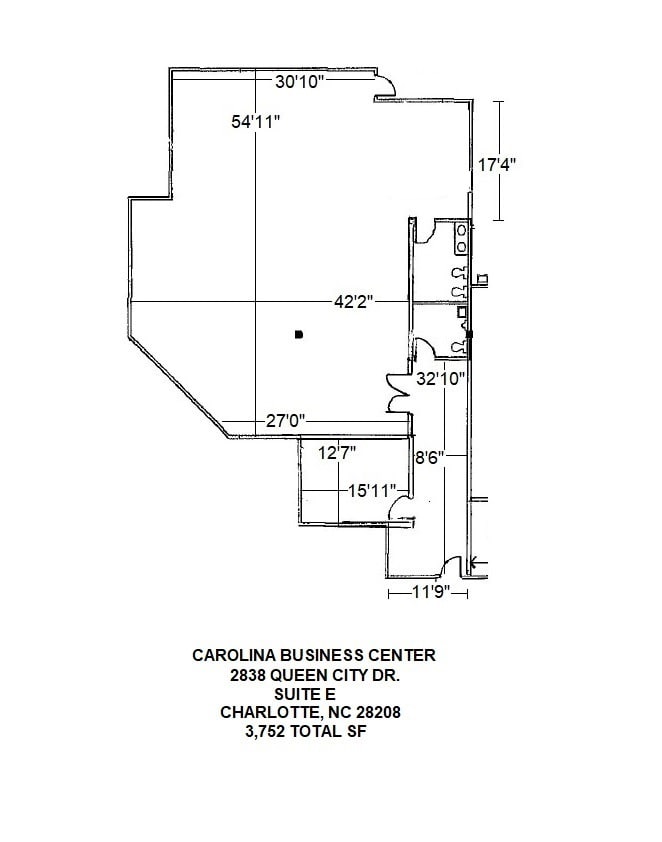 2838 Queen City Dr, Charlotte, NC à louer Plan d’étage- Image 1 de 1