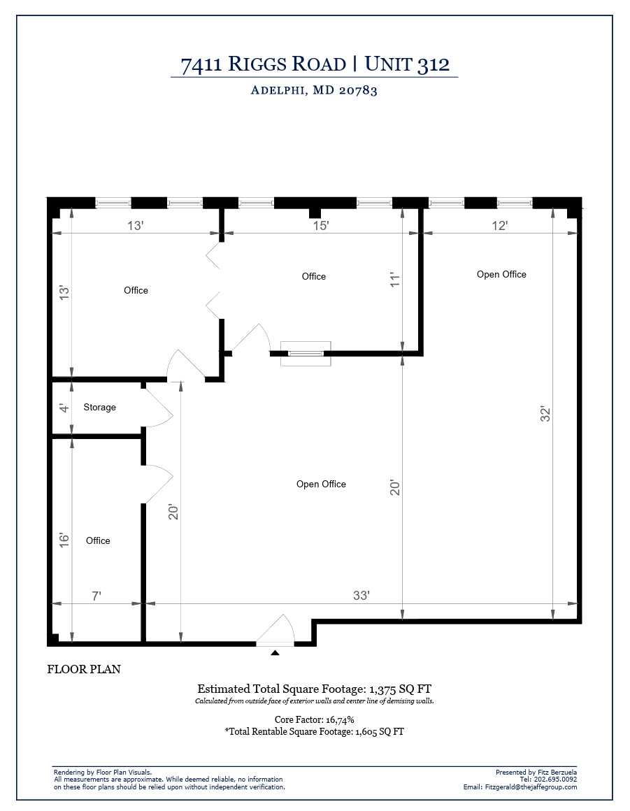 7411 Riggs Rd, Adelphi, MD à louer Plan d’étage- Image 1 de 1