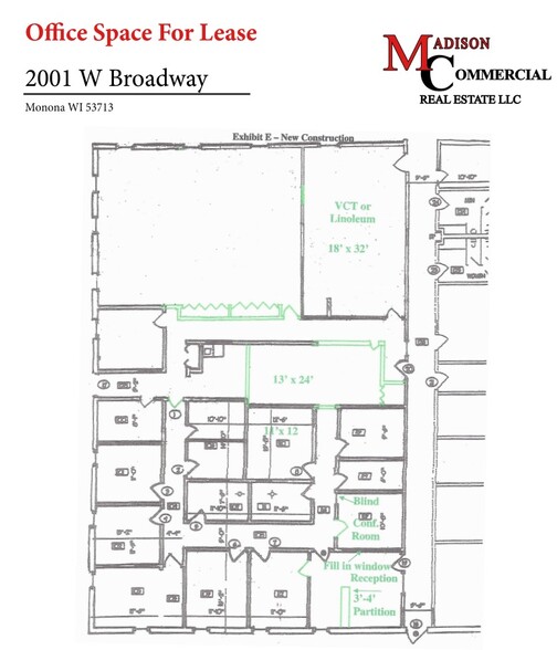 2001 W Broadway, Monona, WI for lease - Floor Plan - Image 2 of 3