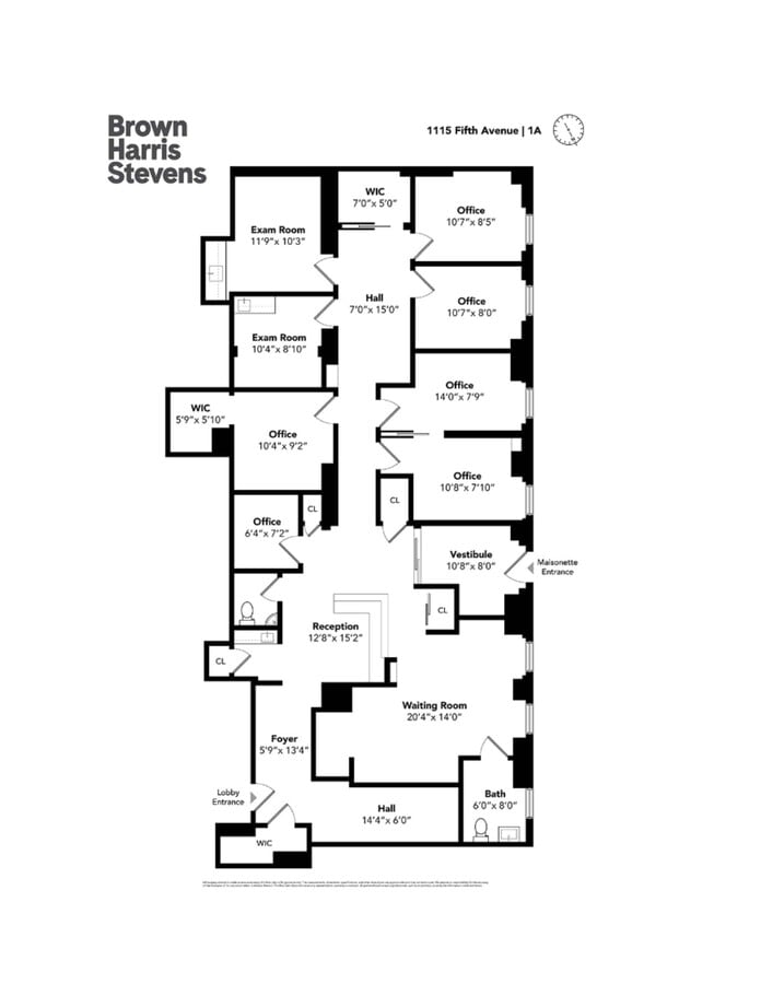 1115 Fifth Ave, New York, NY 10128 - Unit 1A -  - Floor Plan - Image 1 of 7