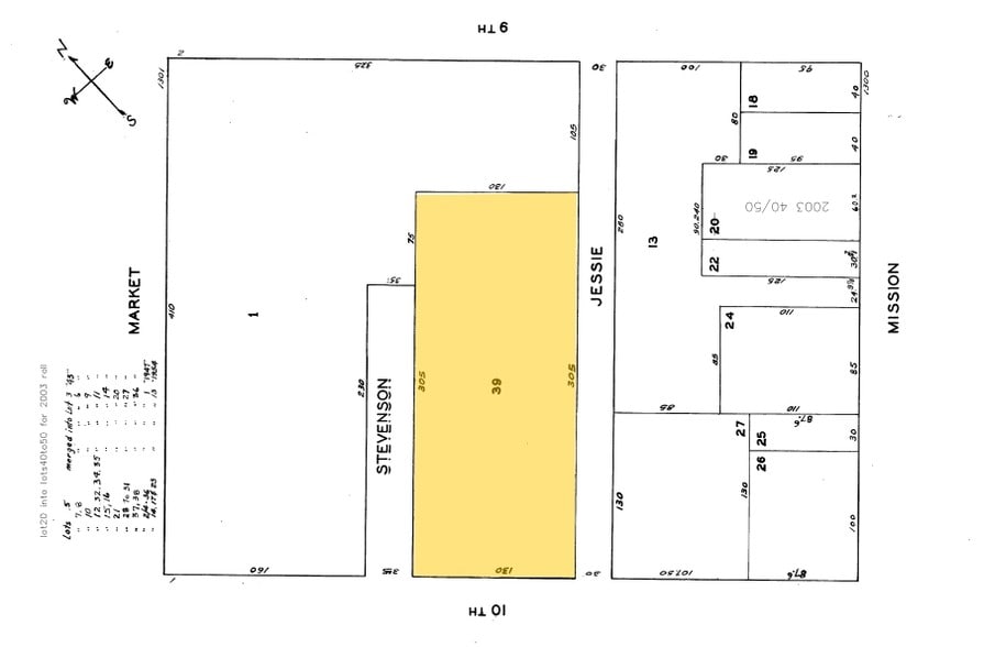 1 Tenth St, San Francisco, CA à louer - Plan cadastral - Image 2 de 2