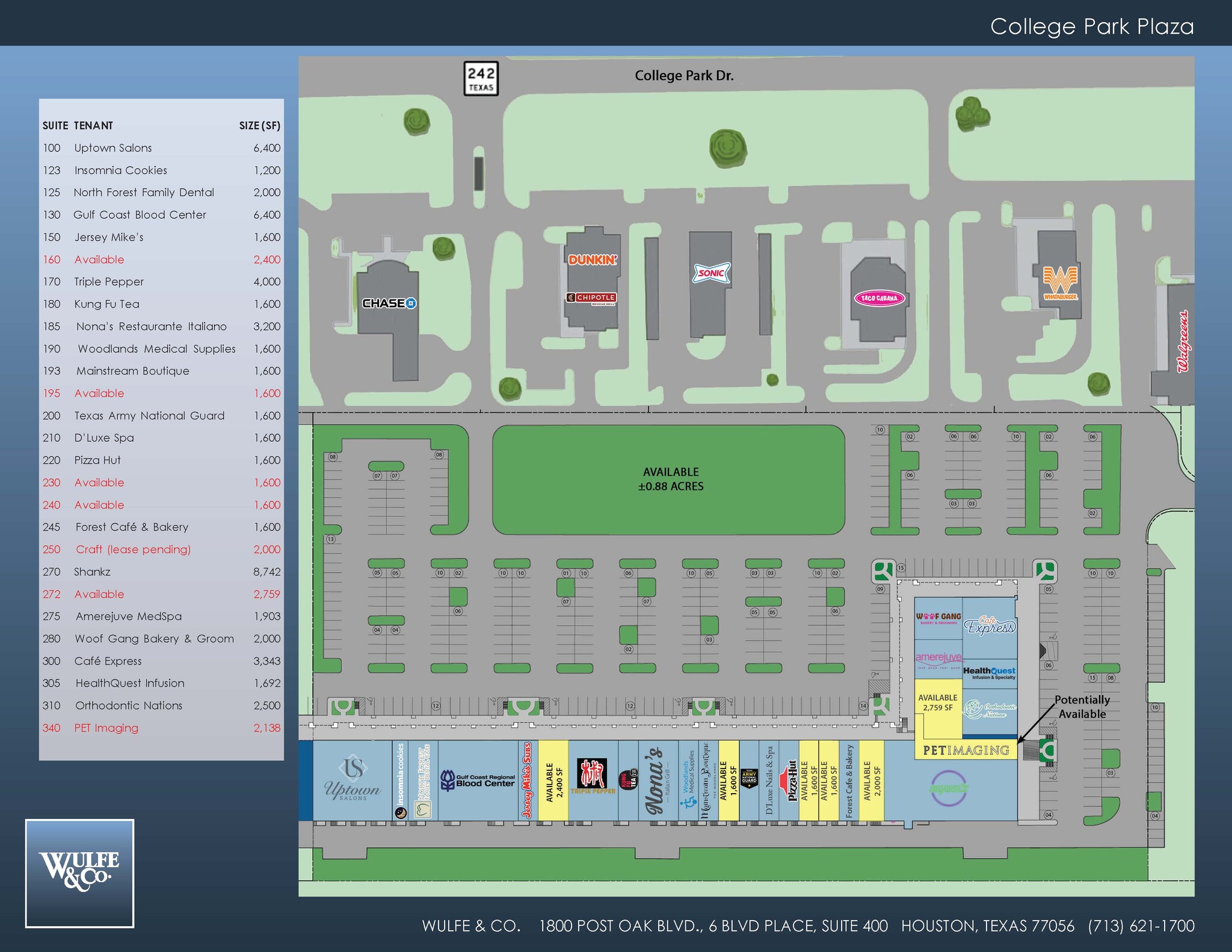 3091 College Park Dr, The Woodlands, TX à louer Plan de site- Image 1 de 1