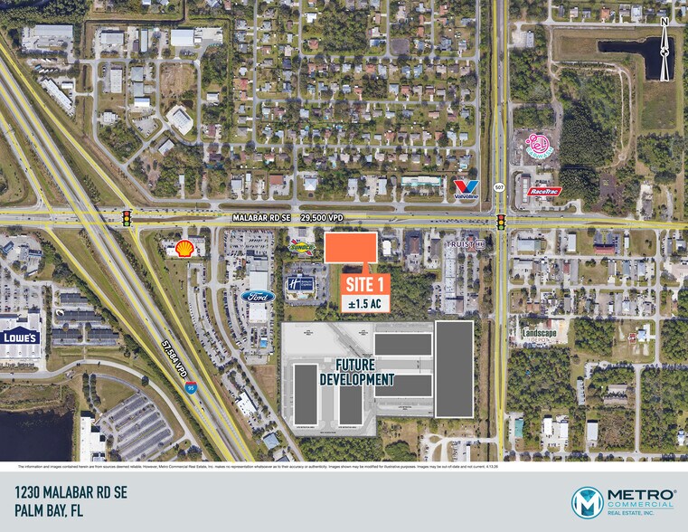 1230 Malabar Road, Palm Bay, FL à louer - Aérien - Image 2 de 4