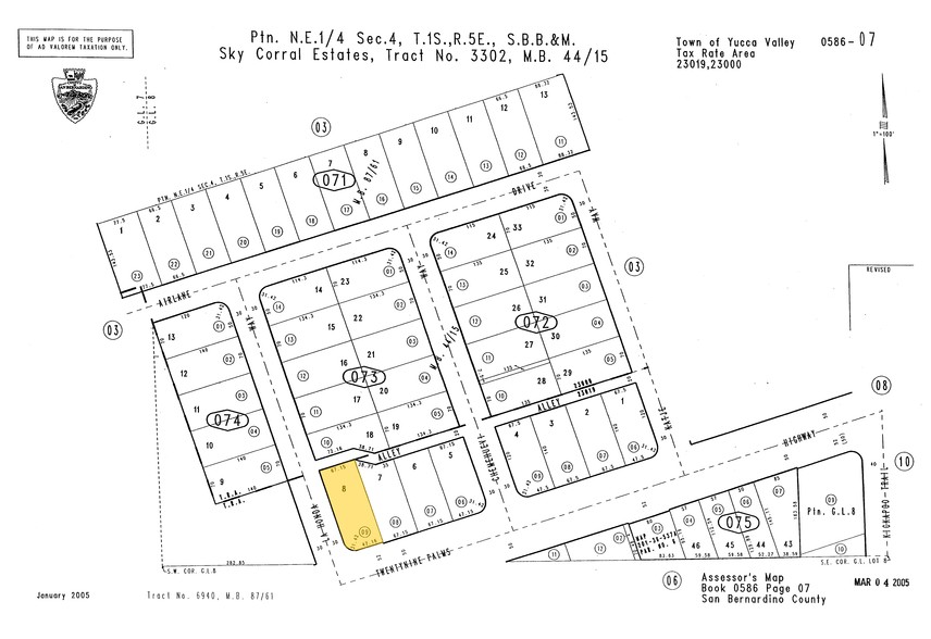 55198 29 Palms Hwy, Yucca Valley, CA for sale - Plat Map - Image 2 of 11