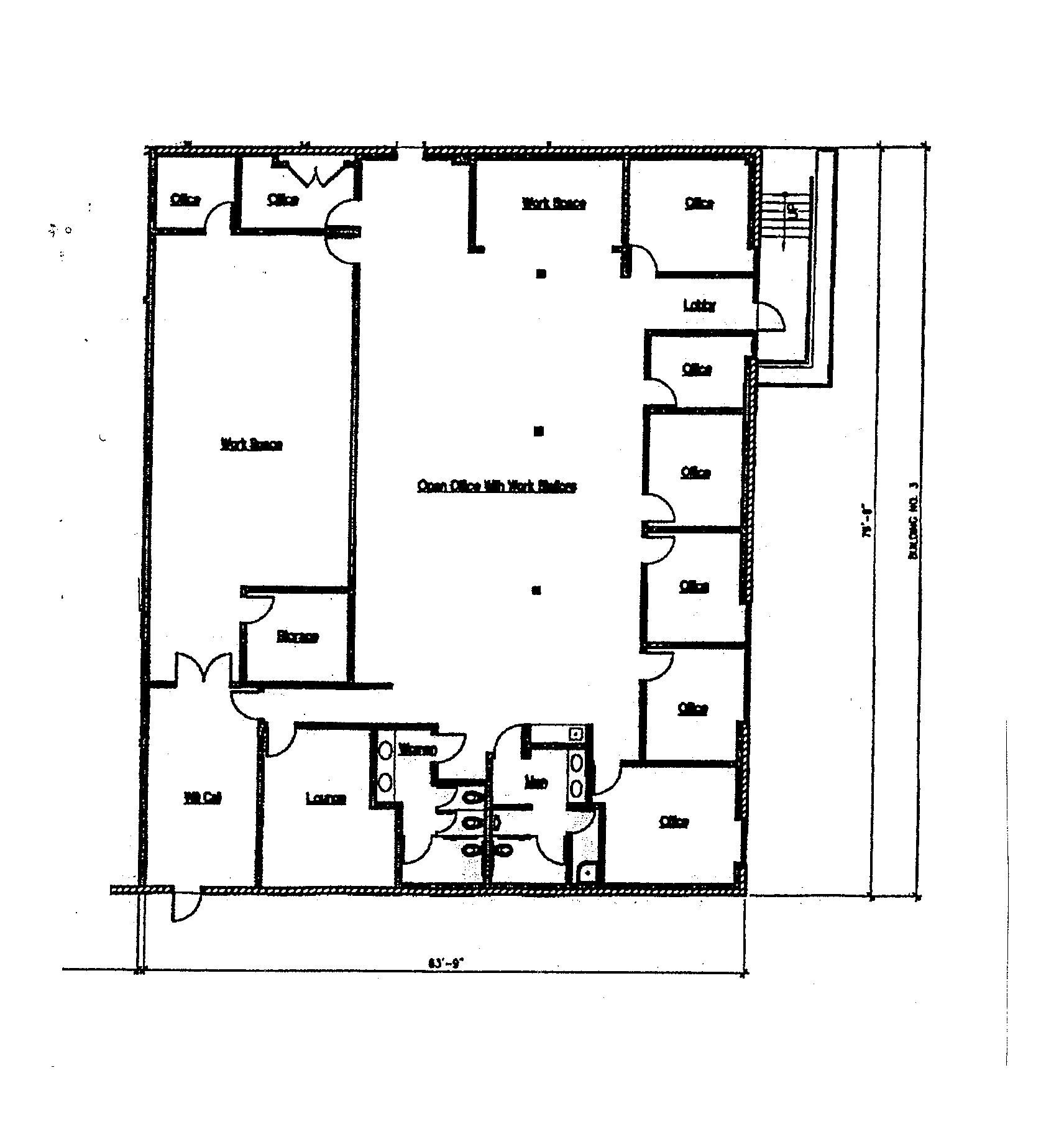 2832 E Foothill Blvd, Pasadena, CA à louer Plan d’étage- Image 1 de 1