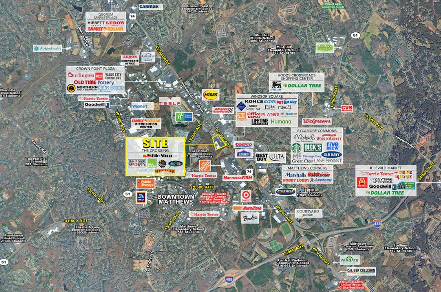 10046 E Independence Blvd, Matthews, NC à louer - Aérien - Image 2 de 4