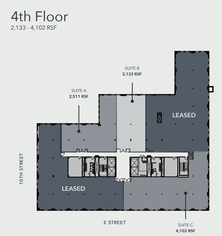 999 E St NW, Washington, DC à louer Plan d  tage- Image 1 de 1