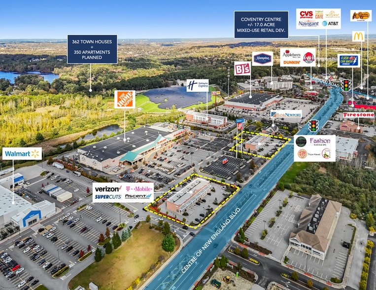 670-720 Centre of New England Blvd, Coventry, RI à vendre - Aérien - Image 2 de 6