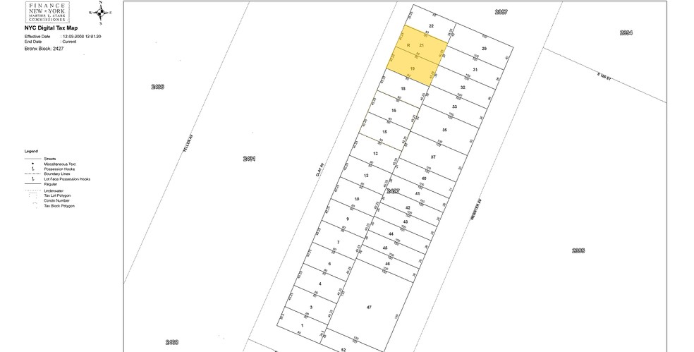 1272-1276 Clay Ave, Bronx, NY à vendre - Plan cadastral - Image 2 de 2