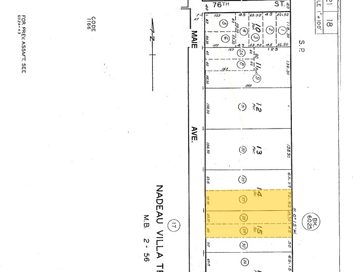 7728-7730 Maie Ave, Los Angeles, CA for sale - Plat Map - Image 2 of 2