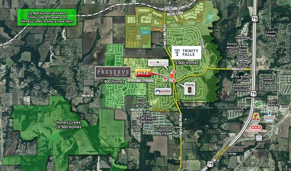 Commons At Trinity Falls, McKinney, TX à vendre - Aérien - Image 3 de 4