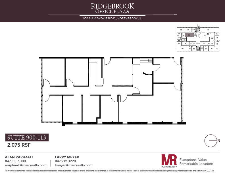 900 Skokie Blvd, Northbrook, IL à louer Plan d’étage- Image 1 de 1