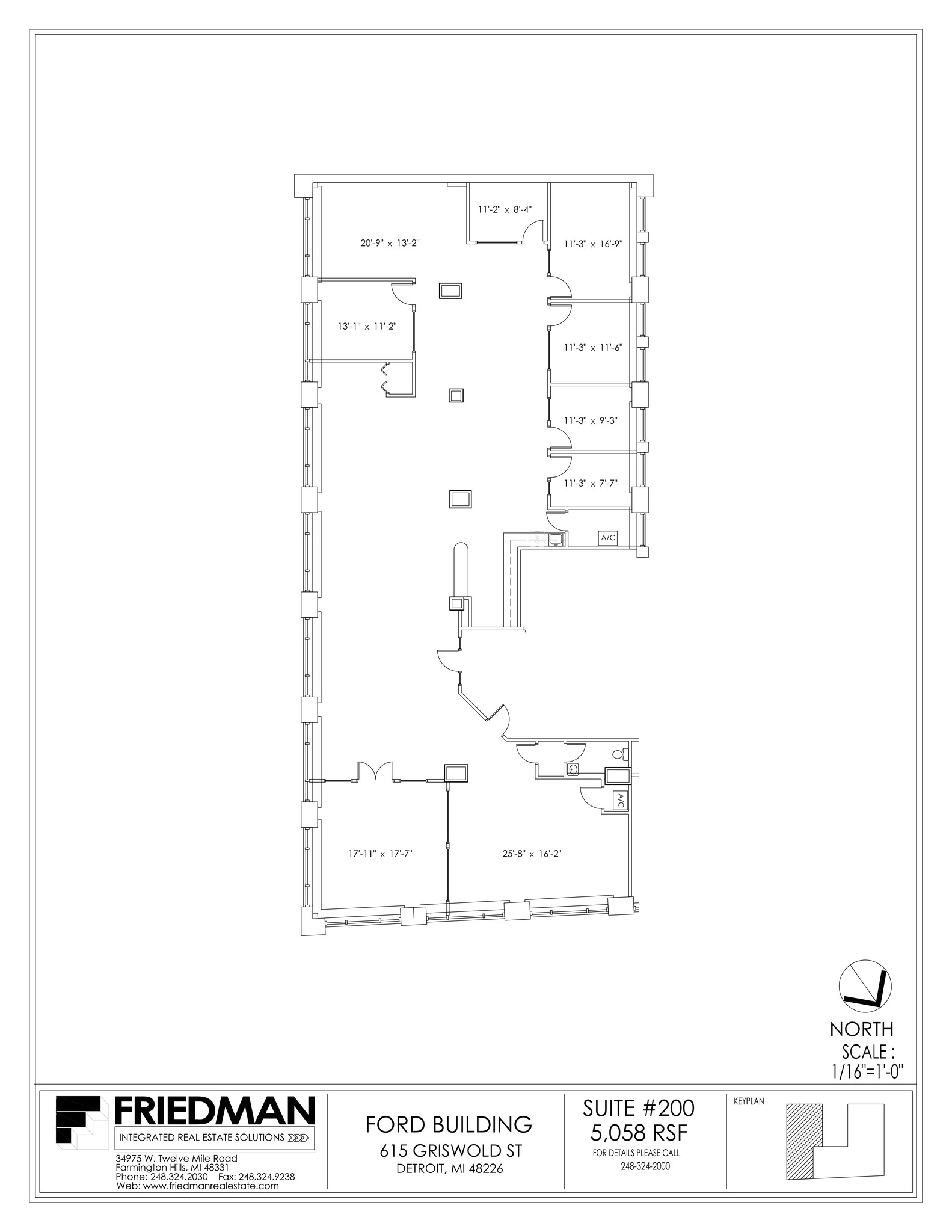 615 Griswold St, Detroit, MI à louer Plan de site- Image 1 de 1