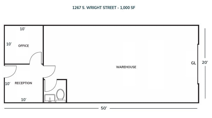 1233-1255 S Wright St, Santa Ana, CA à louer Plan d’étage- Image 1 de 1